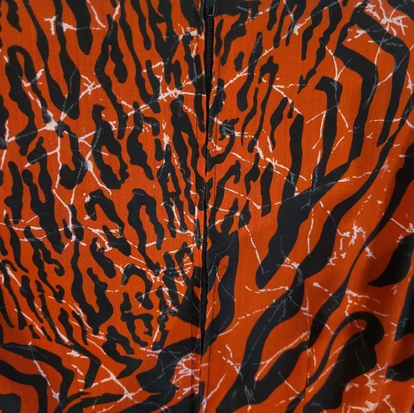 square dance co red zebra leopard animal print swing dress vintage rockabilly - Picture 5 of 10